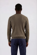 Everett Two-Tone Crew Neck Knit Sweater - Pure & Simple Canada