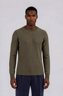 Everett Two-Tone Crew Neck Knit Sweater - Pure & Simple Canada
