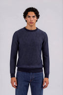 Everett Two-Tone Crew Neck Knit Sweater - Pure & Simple Canada