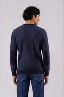 Everett Two-Tone Crew Neck Knit Sweater - Pure & Simple Canada
