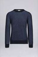 Everett Two-Tone Crew Neck Knit Sweater