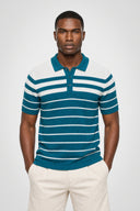 Marc Stripe Knit Polo - Pure & Simple Canada