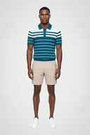Marc Stripe Knit Polo - Pure & Simple Canada