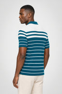 Marc Stripe Knit Polo - Pure & Simple Canada
