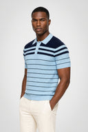 Marc Stripe Knit Polo - Pure & Simple Canada