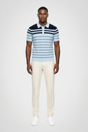 Marc Stripe Knit Polo - Pure & Simple Canada