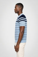 Marc Stripe Knit Polo - Pure & Simple Canada