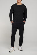 Rib Velour Long Sleeve Crew Neck - Pure & Simple Canada