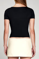 Body Hug Square Neck Tee - Pure & Simple Canada