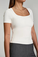 Body Hug Square Neck Tee - Pure & Simple Canada