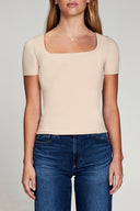 Body Hug Square Neck Tee - Pure & Simple Canada