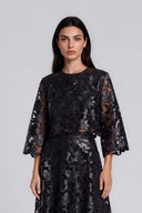 Twilight Embroidered Bell Sleeve Top