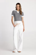 Basic Knit Johnny Collar Polo - Pure & Simple Canada