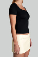 T-shirt à col carré Body Hug